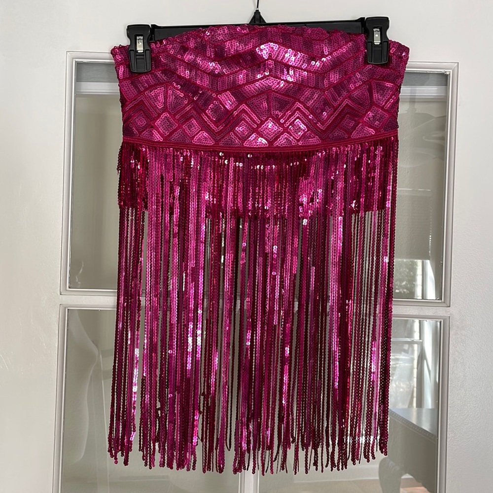 By Anthropologie Sequin Fringe Top